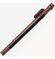 Тубус для кия з великою кишенею коричневий крокодил