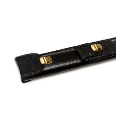 Сагайдак для кия з кишенею чорний крокодил