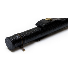 Тубус для кия з кишенею на замку чорний крокодил
