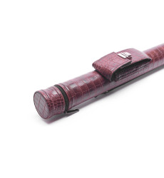 Тубус для кия з кишенею на замку коричневий крокодил