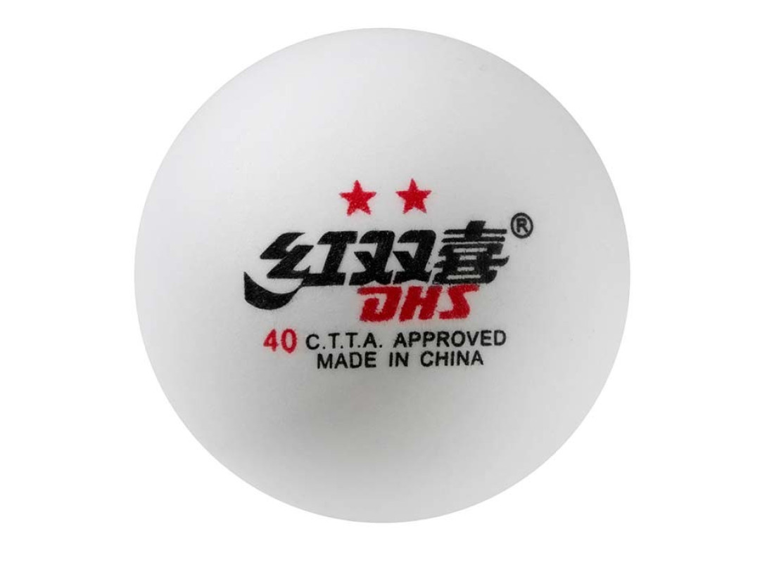 Кульки для настільного тенісу DHS 2 *, білий, 10шт