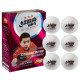 Кульки для настільного тенісу, білий,  6 шт.