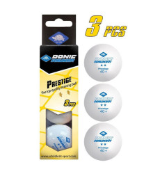 Кульки для настільного тенісу Donic Prestige 2*, 3 шт, білий.
