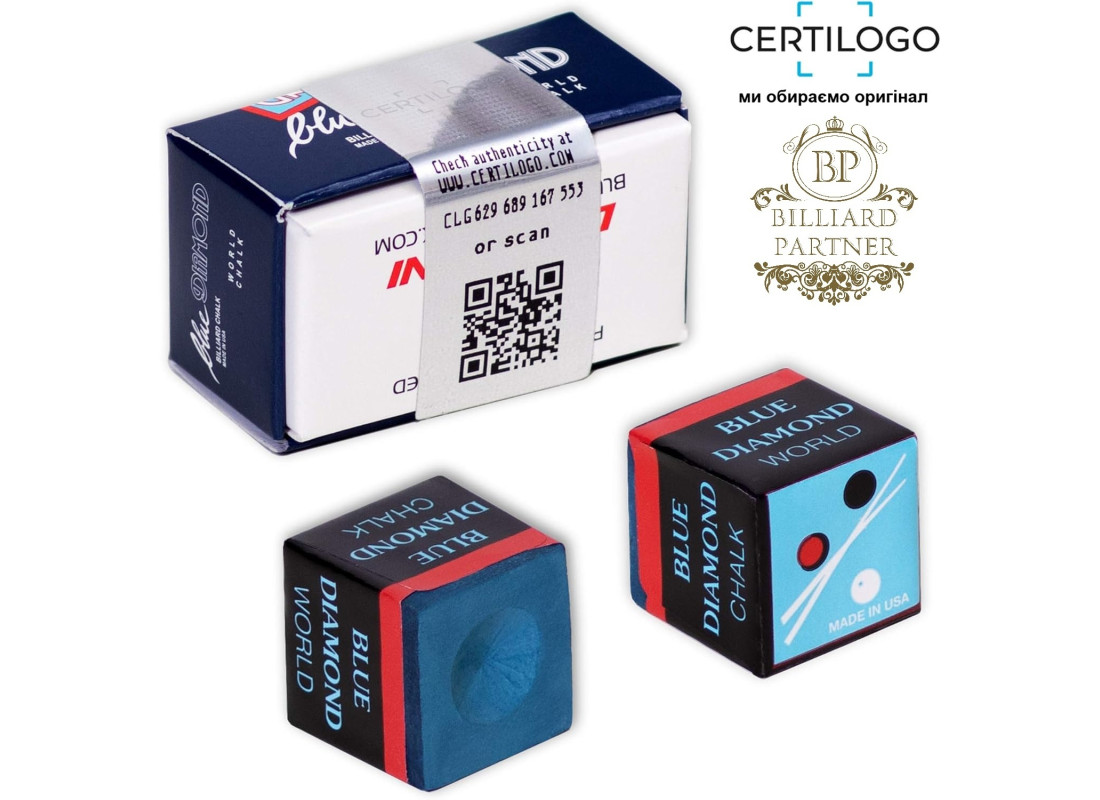 Професійна крейда для більярдних київ Blue Diamond World Longoni