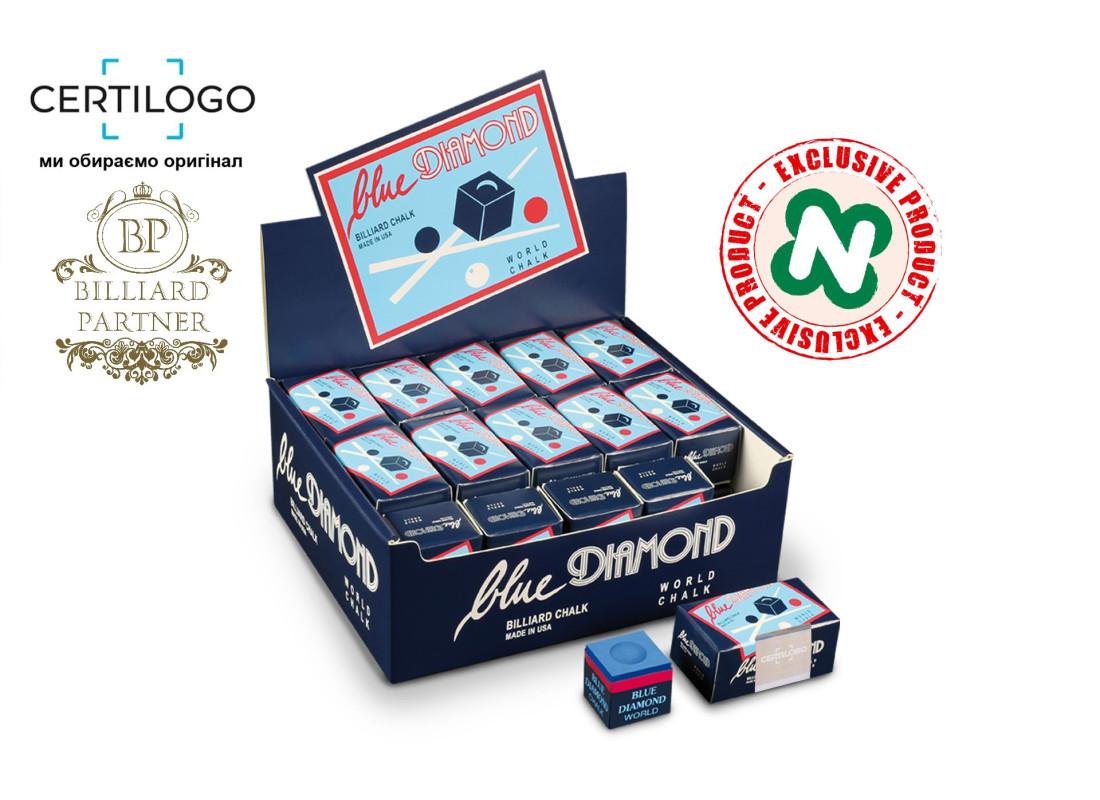 Професійна крейда для більярдних київ Blue Diamond World Longoni