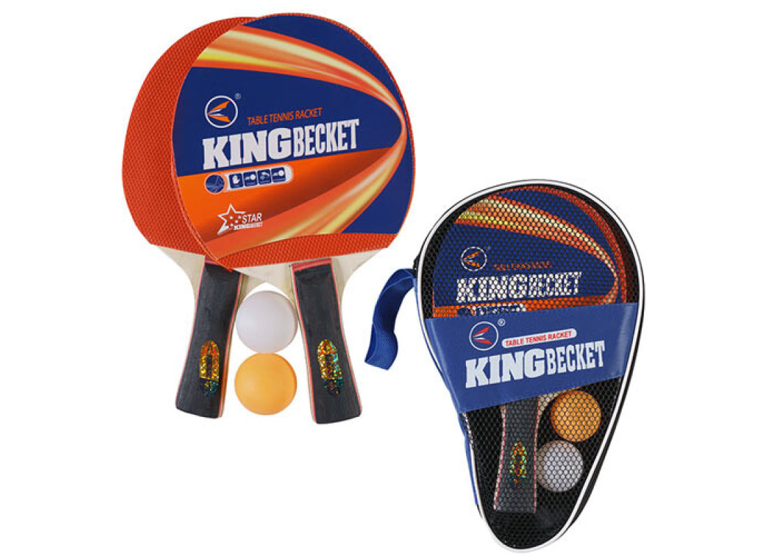 Ракетка для настільного тенісу King Becket, 2 шт., 3 кульки