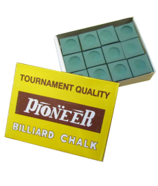 Більярдна крейда Pioneer Tournament Quality, зелений, 12 шт.